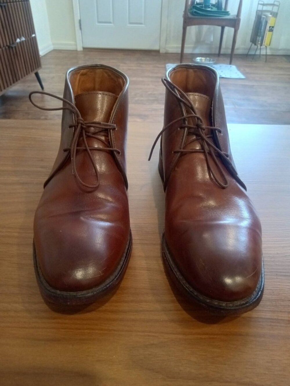 Allen Edmonds Port Washington "WILLIAMSBURG" Brown Leather Boot 8.5 D 2800 -9106
